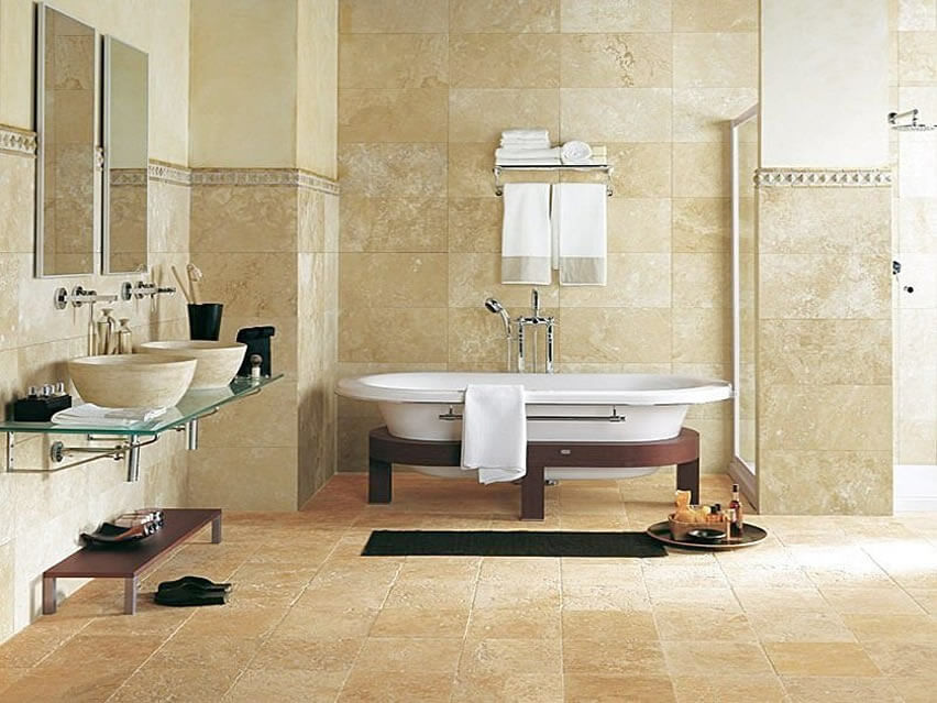 Tile bathroom