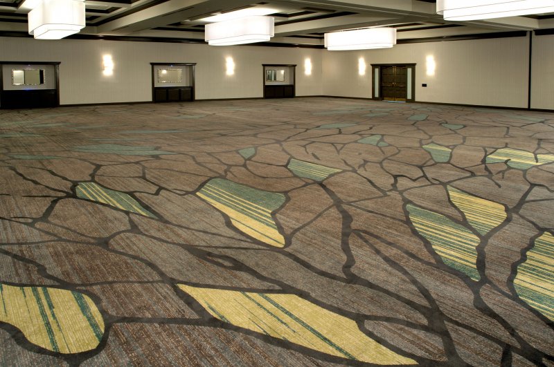 This carpet installation job was a perfect fit for the high-traffic ballroom at the Boca Marriott