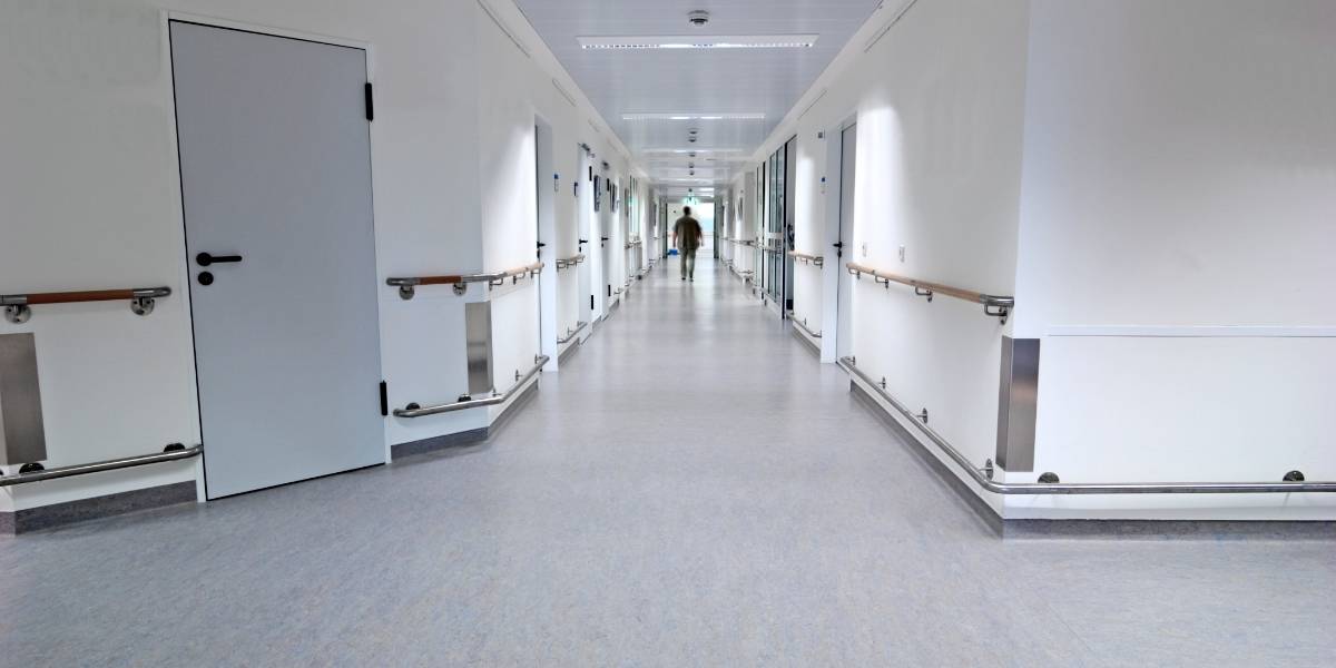 rubber flooring hospital concept image