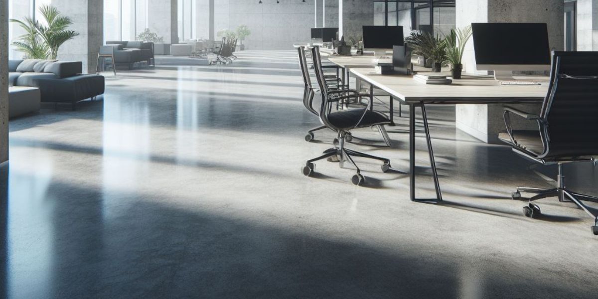 concrete flooring office space