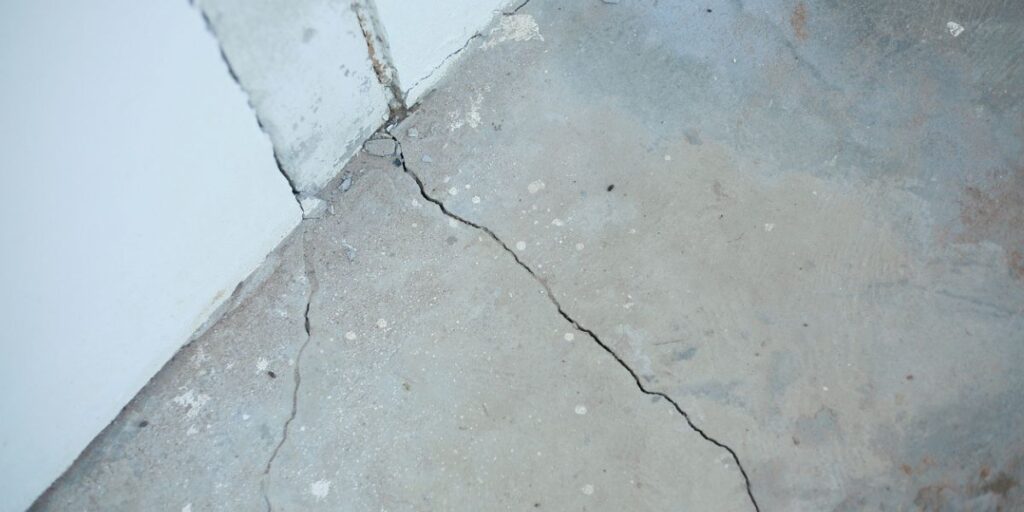 A cracked concrete subfloor is a sign of needing a replacement.