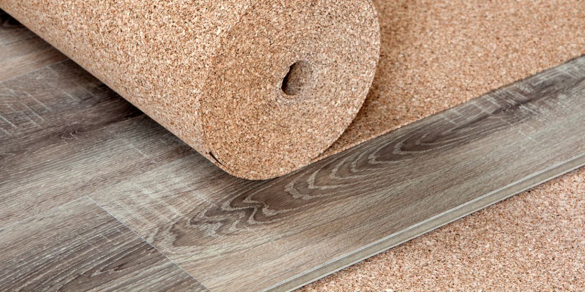 Cork flooring is used to reduce noise and is an environmentally-friendly wood floor underlayment choice.